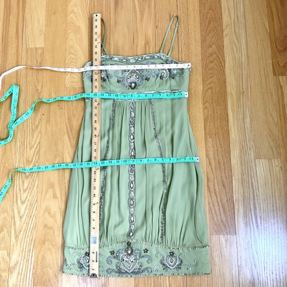 Sue Wong Flapper Dress Silk Vintage Beaded Green (6) - Picture 8 of 8
